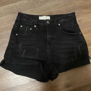 Black one teaspoon Jean shorts